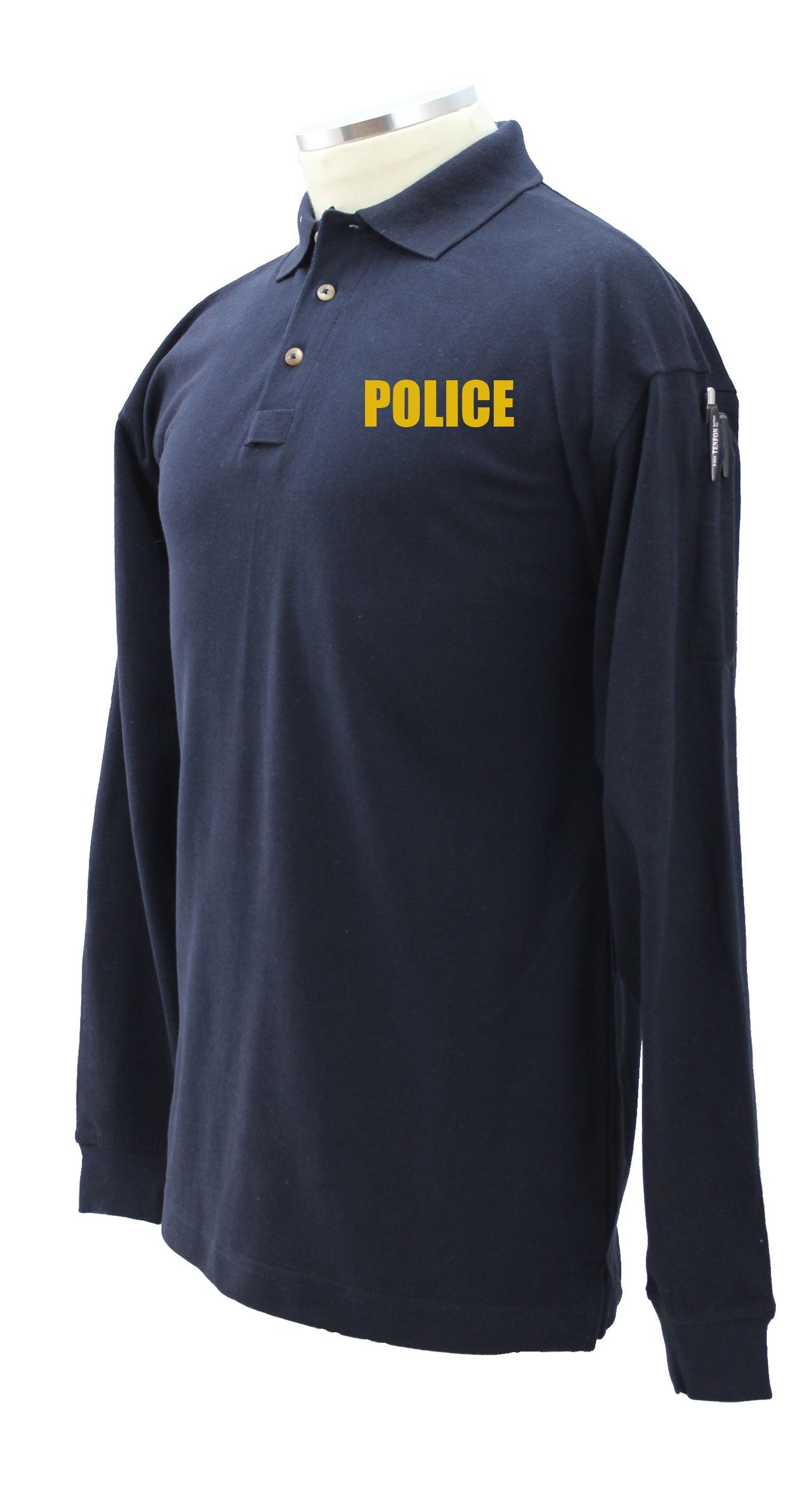 Stars Uniform Police Preshrunk 100% Polycotton Tactical Long Sleeve Polo Shirt - Detail View 32