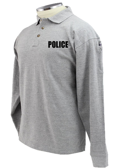 Stars Uniform Police Preshrunk 100% Polycotton Tactical Long Sleeve Polo Shirt - Detail View 71