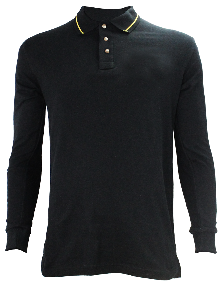 Stars Uniform Poly Cotton Long Sleeve Security Collar Polo Shirt - Detail View 15