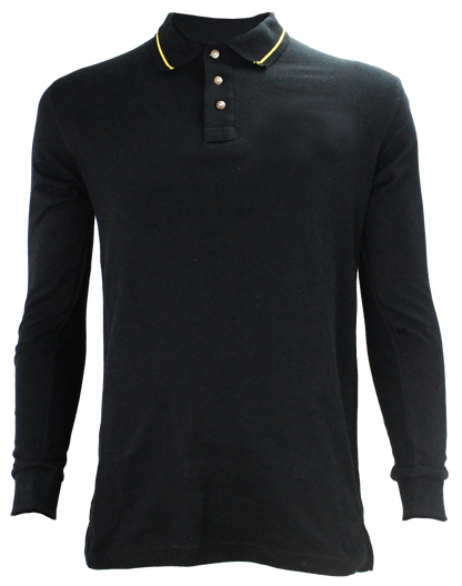 Stars Uniform Poly Cotton Long Sleeve Security Collar Polo Shirt - Detail View 20