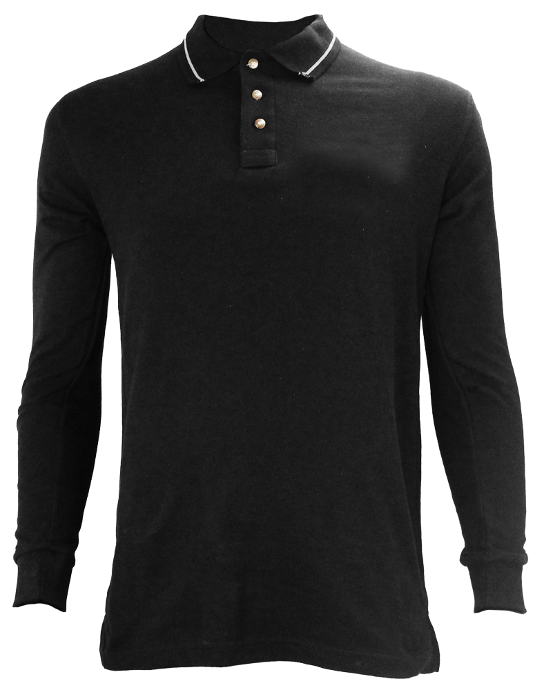 Stars Uniform Poly Cotton Long Sleeve Security Collar Polo Shirt - Detail View 22