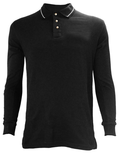 Stars Uniform Poly Cotton Long Sleeve Security Collar Polo Shirt - Detail View 25