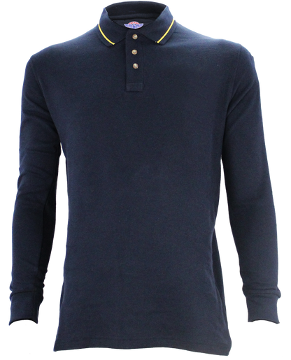 Stars Uniform Poly Cotton Long Sleeve Security Collar Polo Shirt - Detail View 39