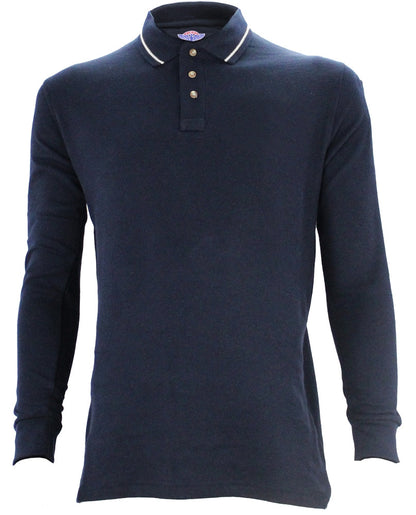 Stars Uniform Poly Cotton Long Sleeve Security Collar Polo Shirt - Detail View 50