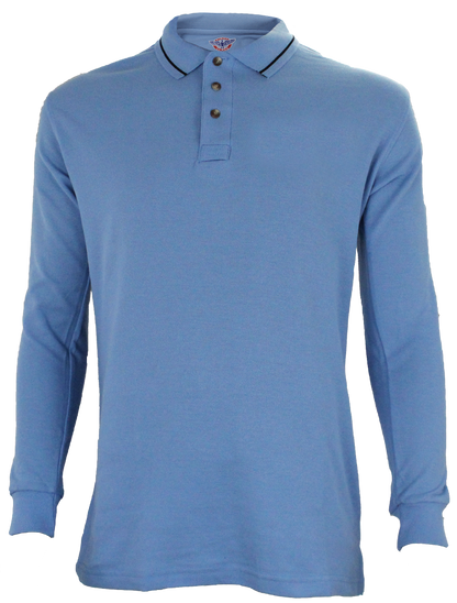 Stars Uniform Poly Cotton Long Sleeve Security Collar Polo Shirt - Detail View 55
