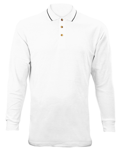 Stars Uniform Poly Cotton Long Sleeve Security Collar Polo Shirt - Detail View 67