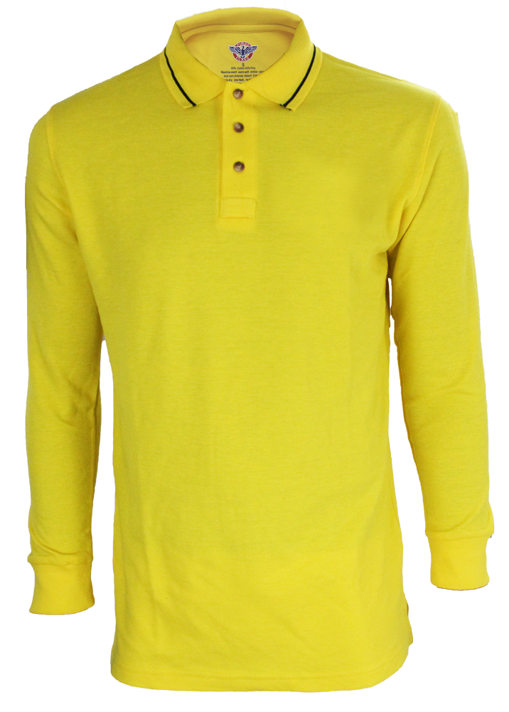 Stars Uniform Poly Cotton Long Sleeve Security Collar Polo Shirt - Detail View 71