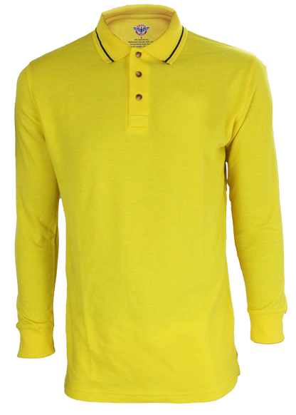 Stars Uniform Poly Cotton Long Sleeve Security Collar Polo Shirt - Detail View 76