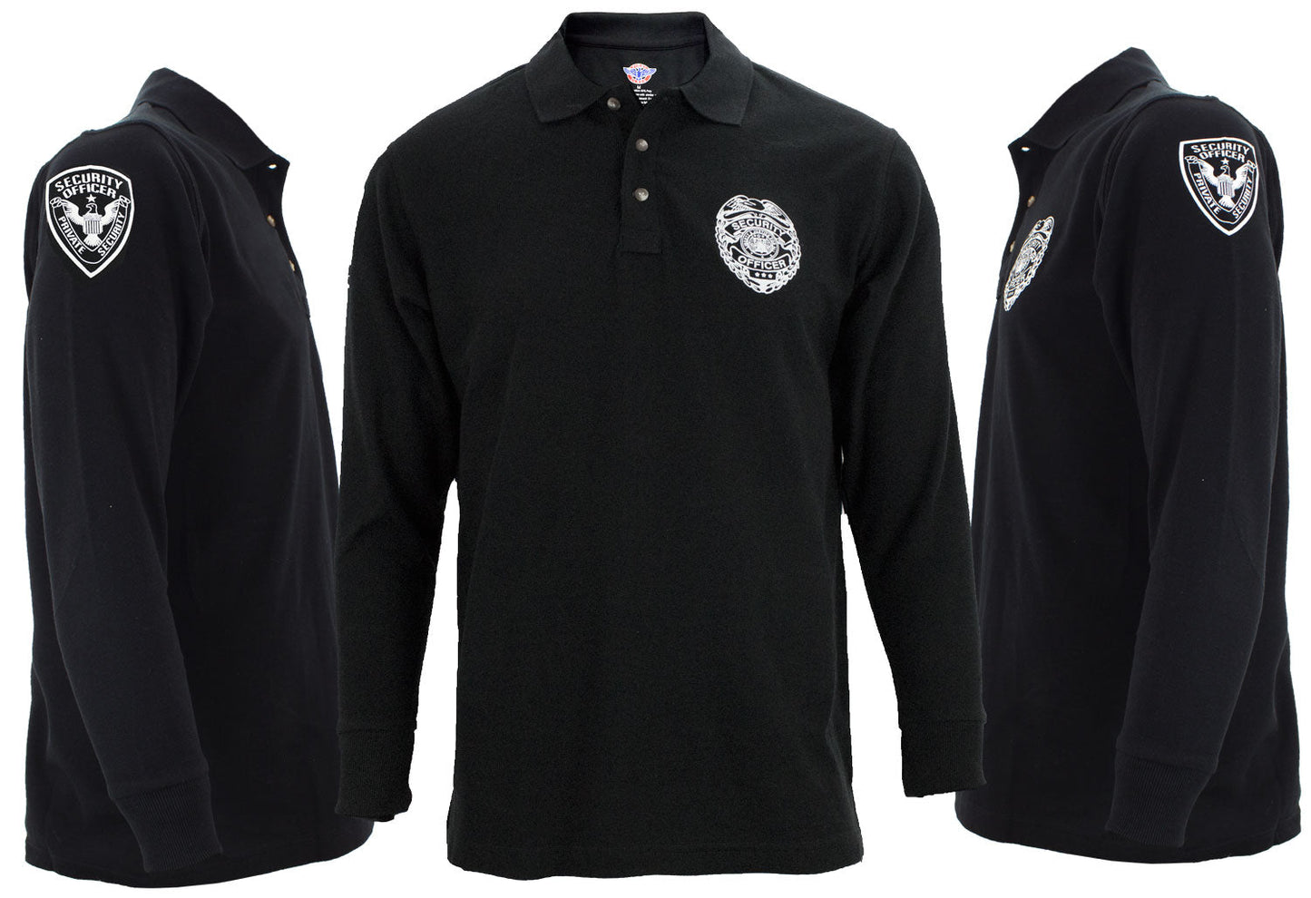 Stars Uniform Poly/Cotton Security Long Sleeve Polo Shirt - Primary View