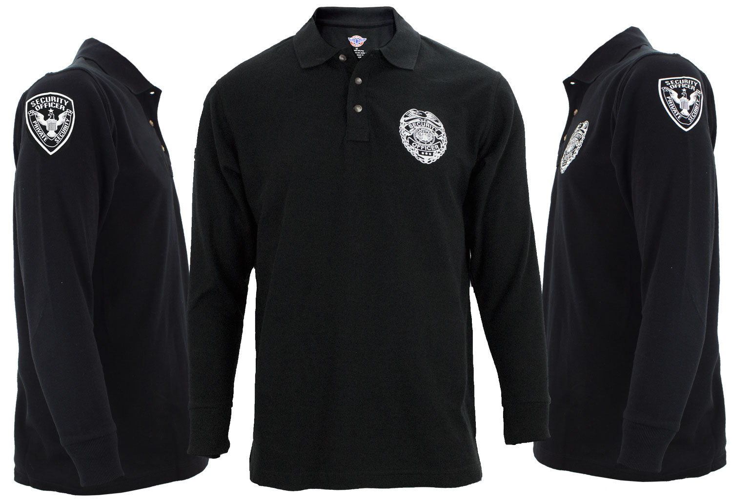 Stars Uniform Poly/Cotton Security Long Sleeve Polo Shirt - Primary View
