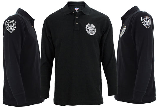 Stars Uniform Poly/Cotton Security Long Sleeve Polo Shirt - Primary View