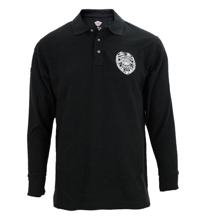 Stars Uniform Poly/Cotton Security Long Sleeve Polo Shirt - Detail View 2