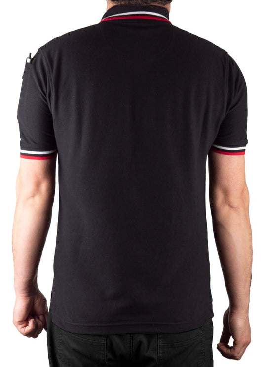 Stars Uniform Poly Cotton Tactical Polos with Red and White Stripes - Alternate View
