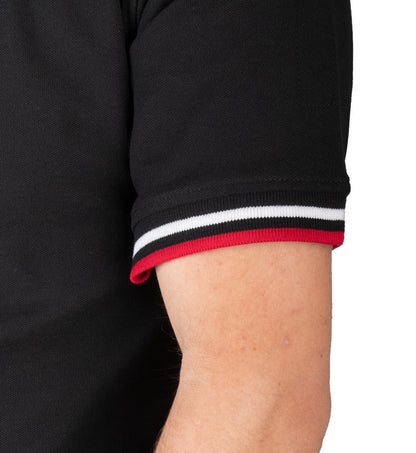 Stars Uniform Poly Cotton Tactical Polos with Red and White Stripes - Detail View 3