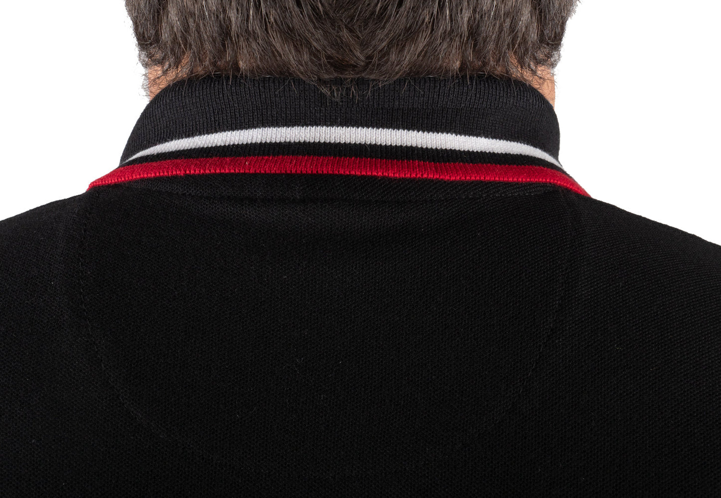 Stars Uniform Poly Cotton Tactical Polos with Red and White Stripes - Detail View 4