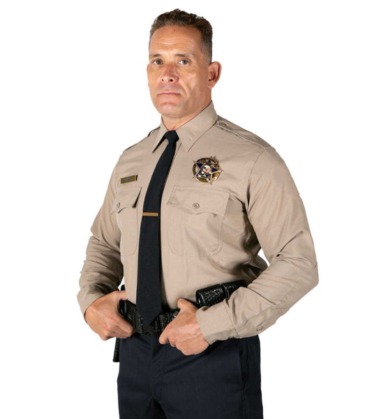 Stars Uniform Poly Wool Lycra Long Sleeve Uniform Shirts - Primary View