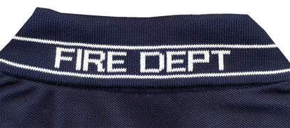 Stars Uniform Polycotton Polo Shirt with Fire Dept ID (Navy Blue) - Detail View 7