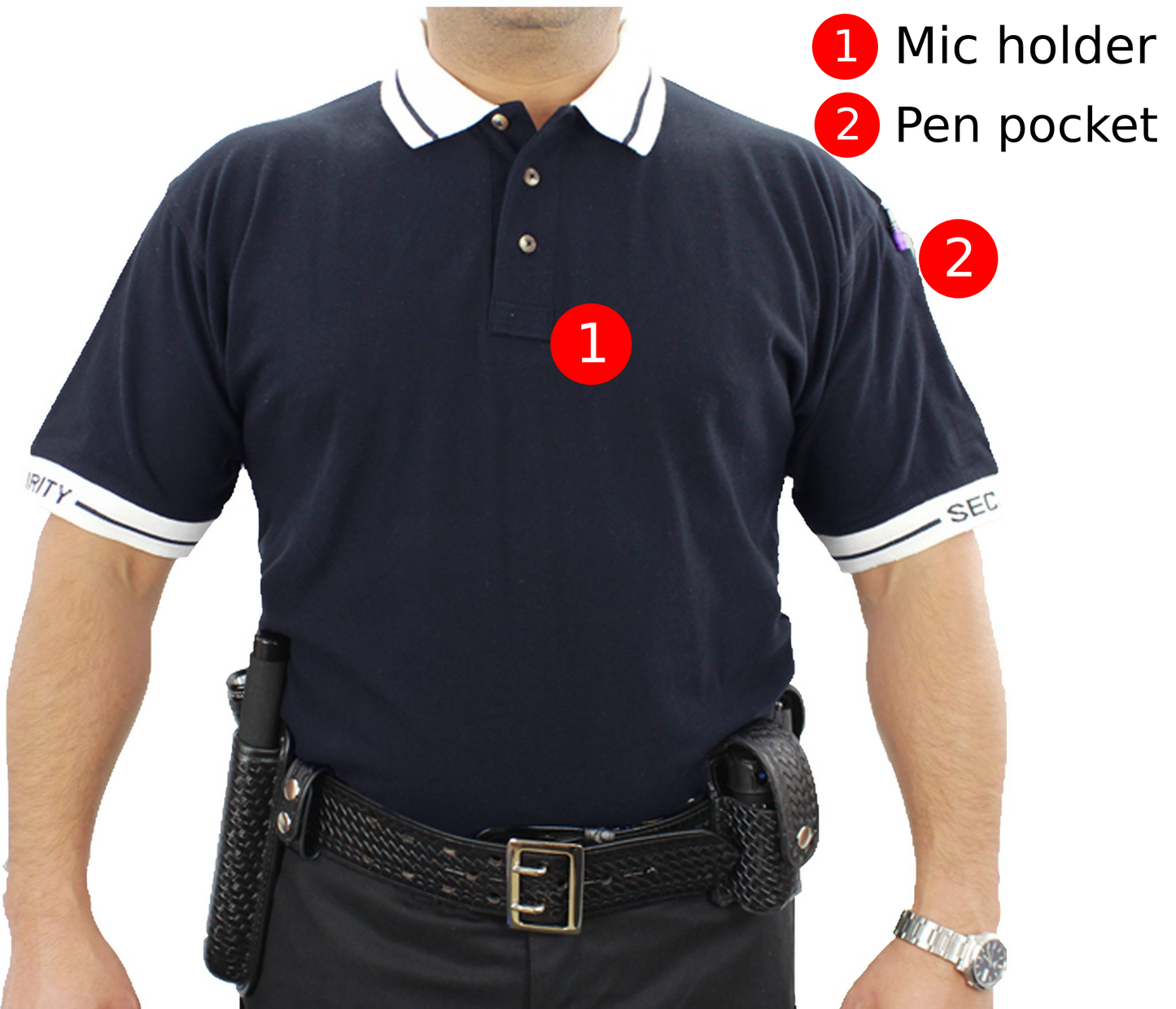 Stars Uniform Polycotton Security Polo Shirt - Detail View 8