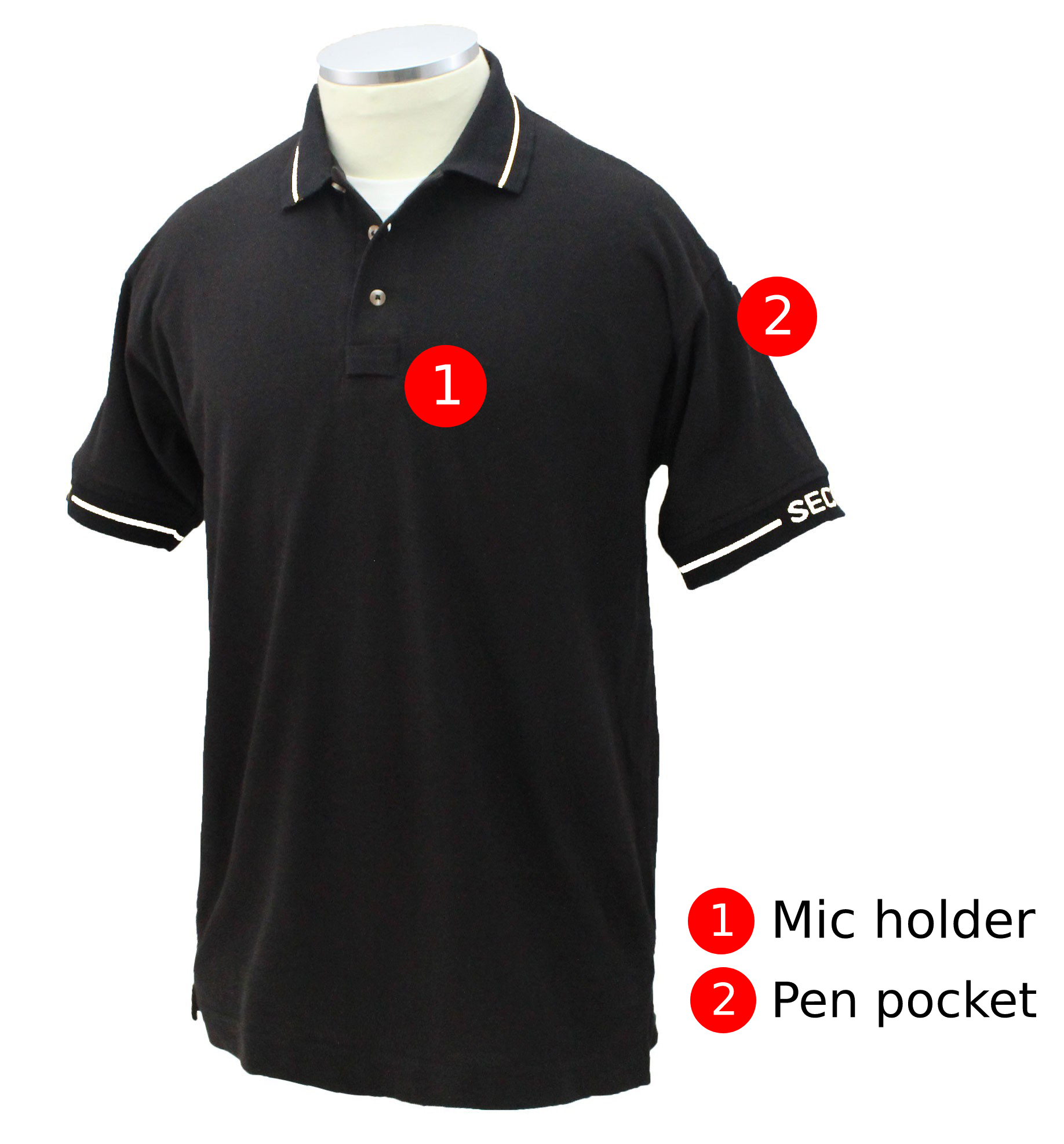 Stars Uniform Polycotton Security Polo Shirt - Detail View 12