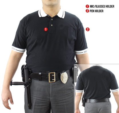 Stars Uniform Polycotton Security Polo Shirt (Black) - Primary View