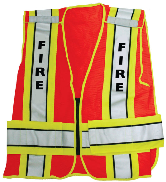 Stars Uniform Reflective Duty Vest with Fire ID (Orange) - Alternate View