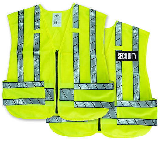 Stars Uniform Reflective Safety Vest with Optional Reflective Identifier - Primary View