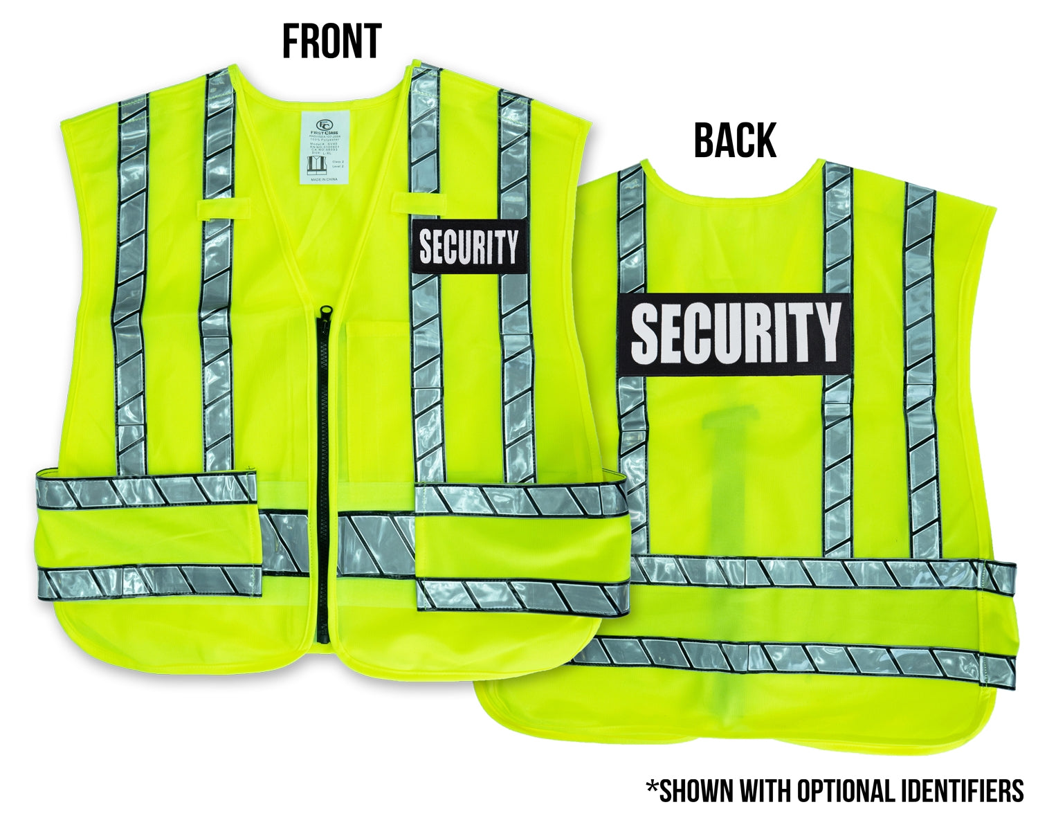 Stars Uniform Reflective Safety Vest with Optional Reflective Identifier - Detail View 2
