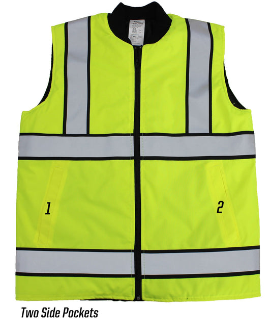 Stars Uniform Reflective Safety Vest (Yellow Green) - Primary View