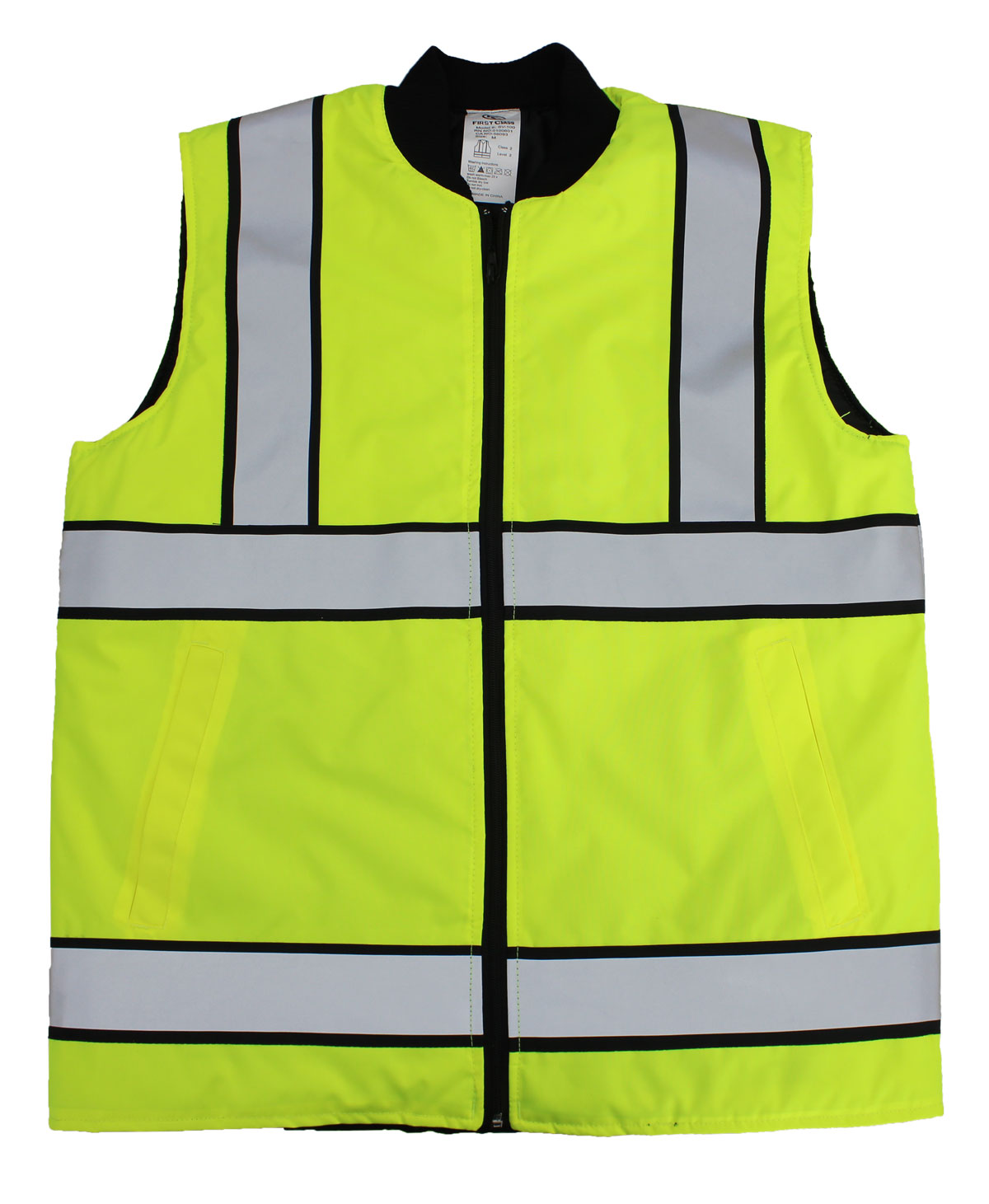 Stars Uniform Reflective Safety Vest (Yellow Green) - Detail View 2
