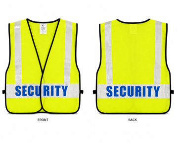 Stars Uniform Reflective Safety Vests with Message ID (Lime Green)