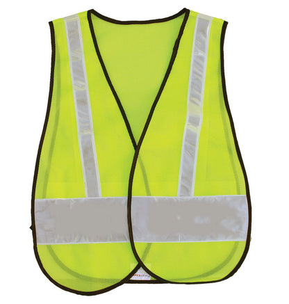 Stars Uniform Reflective Safety Vests with Message ID (Lime Green) - Alternate View
