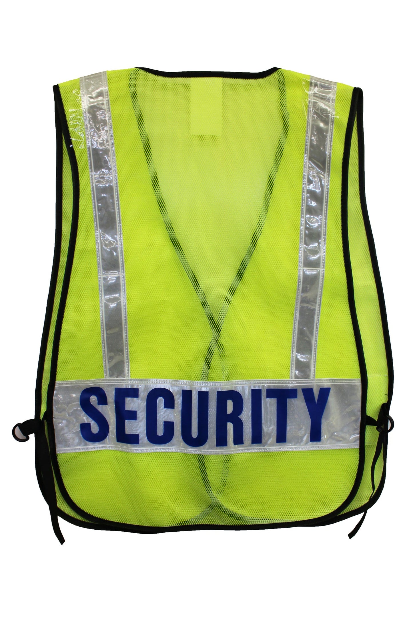 Stars Uniform Reflective Safety Vests with Message ID (Lime Green) - Detail View 3