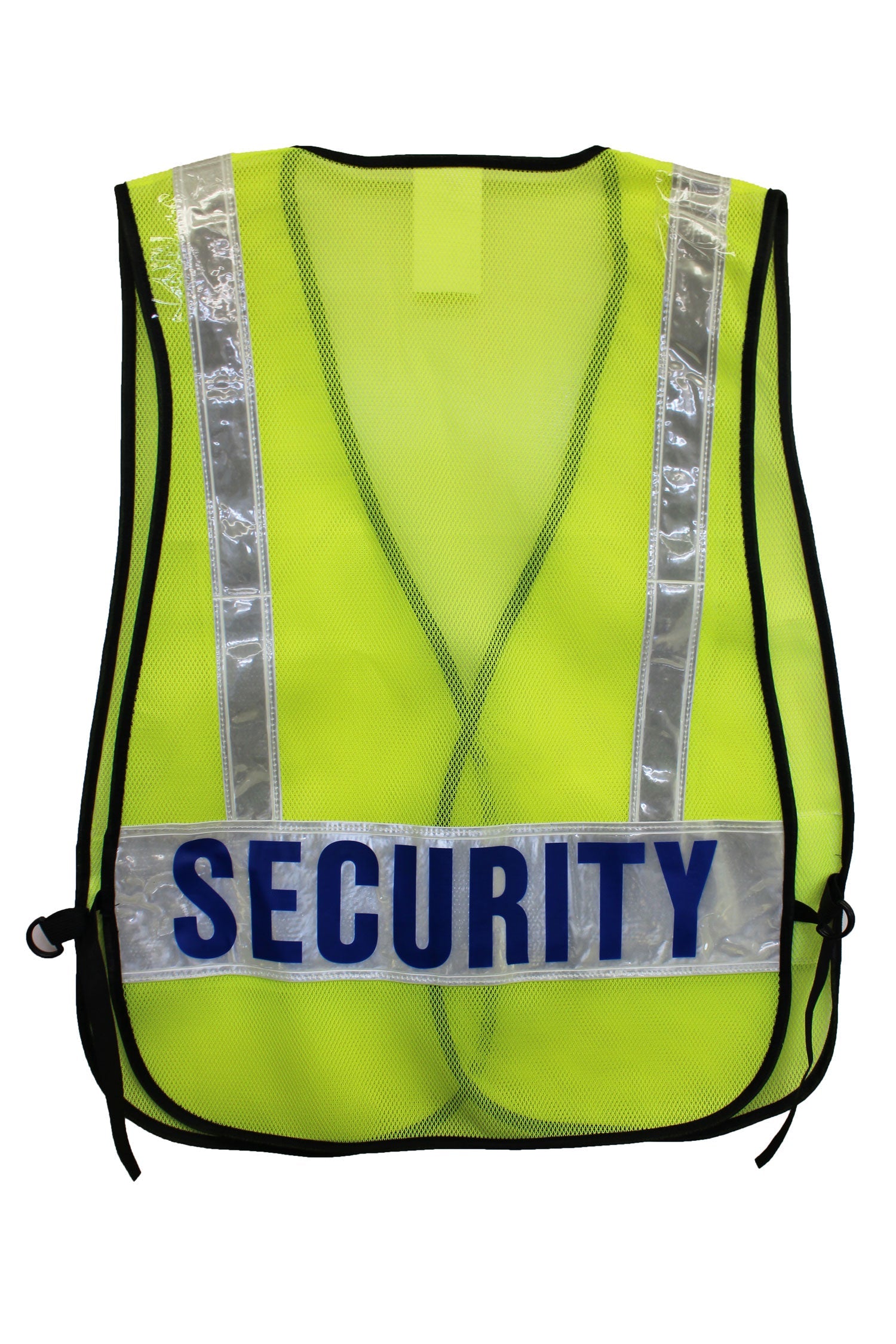 Stars Uniform Reflective Safety Vests with Message ID (Lime Green) - Detail View 3