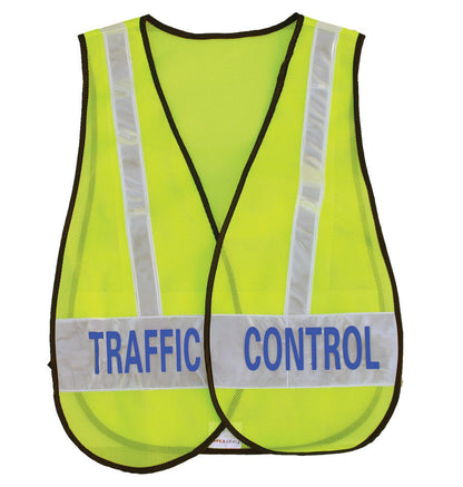 Stars Uniform Reflective Safety Vests with Message ID (Lime Green) - Detail View 5