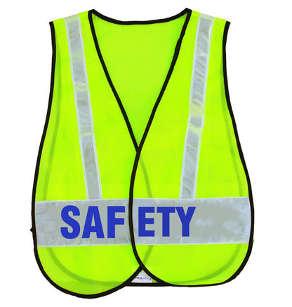 Stars Uniform Reflective Safety Vests with Message ID (Lime Green) - Detail View 6