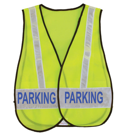 Stars Uniform Reflective Safety Vests with Message ID (Lime Green) - Detail View 7