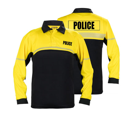 Stars Uniform Ryno Gear 100% Polyester Jersey Knit Police Bike Patrol Long Sleeve Polo Shirts - Primary View