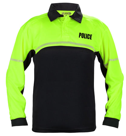 Stars Uniform Ryno Gear 100% Polyester Jersey Knit Police Bike Patrol Long Sleeve Polo Shirts - Detail View 9