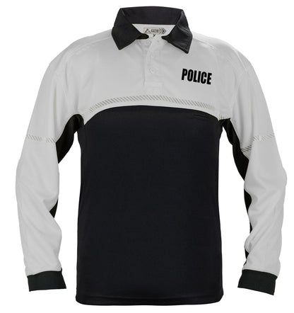 Stars Uniform Ryno Gear 100% Polyester Jersey Knit Police Bike Patrol Long Sleeve Polo Shirts - Detail View 30