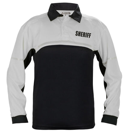 Stars Uniform Ryno Gear 100% Polyester Jersey Knit Sheriff Bike Patrol Long Sleeve Polo Shirts - Primary View