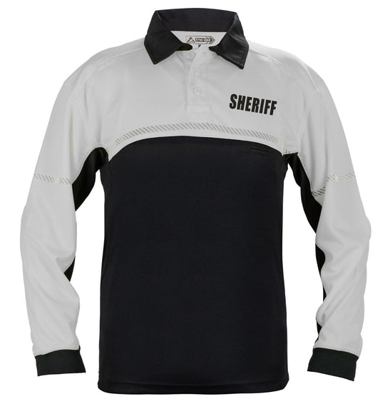 Stars Uniform Ryno Gear 100% Polyester Jersey Knit Sheriff Bike Patrol Long Sleeve Polo Shirts - Primary View