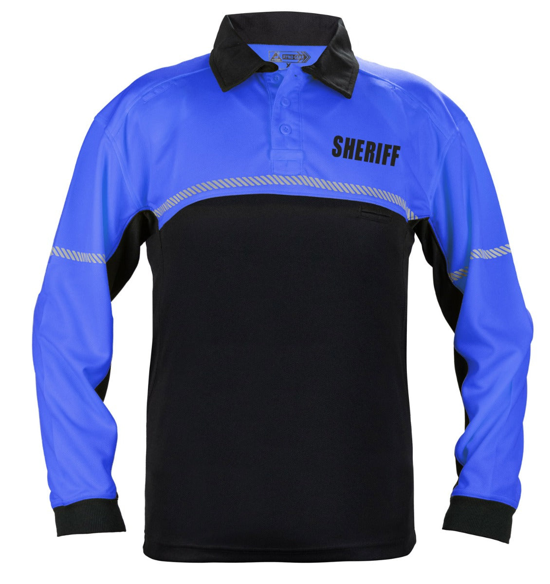 Stars Uniform Ryno Gear 100% Polyester Jersey Knit Sheriff Bike Patrol Long Sleeve Polo Shirts - Detail View 22