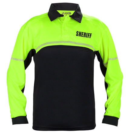Stars Uniform Ryno Gear 100% Polyester Jersey Knit Sheriff Bike Patrol Long Sleeve Polo Shirts - Detail View 2