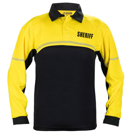 Stars Uniform Ryno Gear 100% Polyester Jersey Knit Sheriff Bike Patrol Long Sleeve Polo Shirts - Detail View 5
