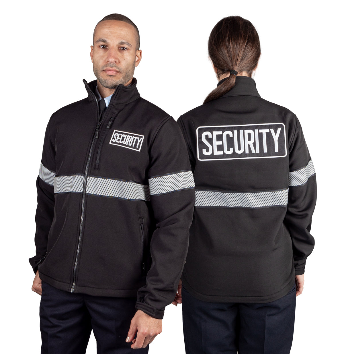 Stars Uniform Ryno Gear Reflective Security Soft Shell Jacket with Stripes - Primary View