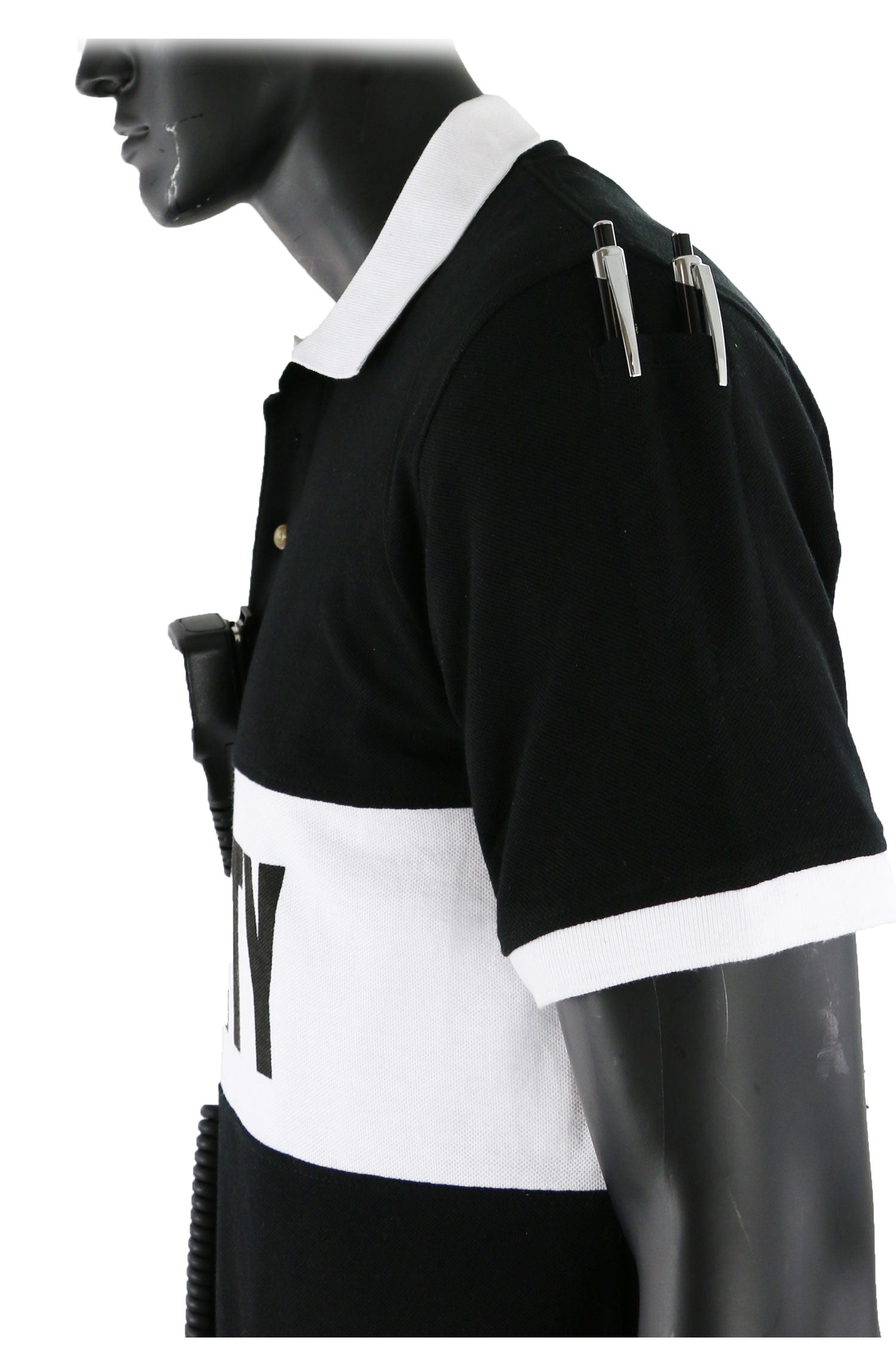 Stars Uniform Security Banner-Stripe Polo Shirt - Detail View 1