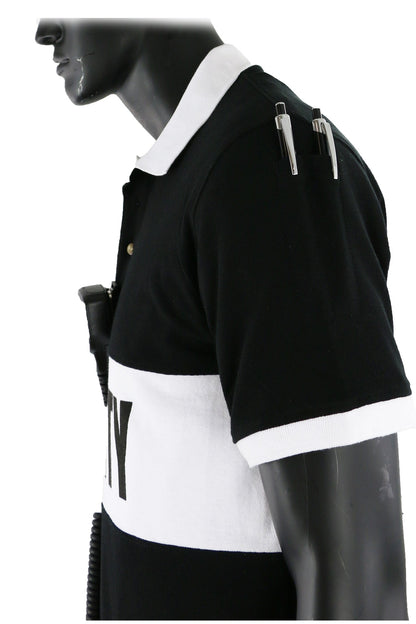 Stars Uniform Security Banner-Stripe Polo Shirt - Detail View 1