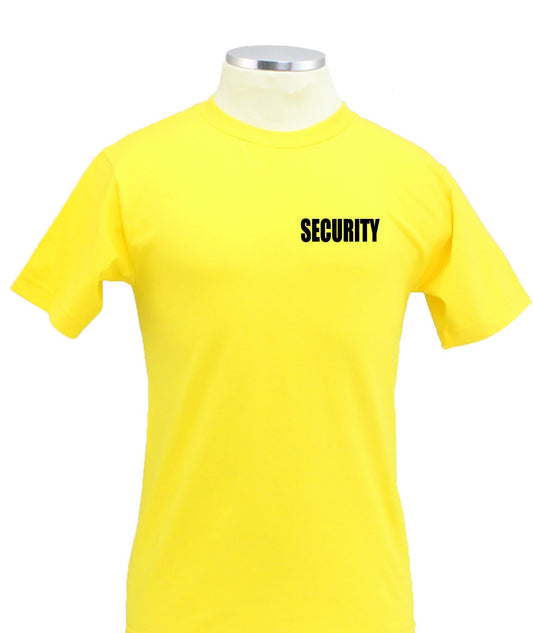 Stars Uniform Security ID 100% Cotton Short Sleeves T Shirts Front and Back - Primary View