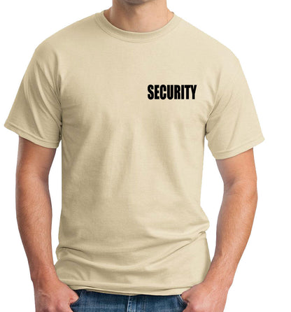 Stars Uniform Security ID 100% Cotton Short Sleeves T Shirts Front and Back - Detail View 107