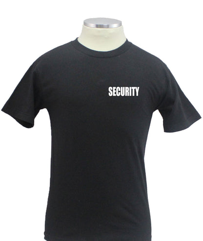 Stars Uniform Security ID 100% Cotton Short Sleeves T Shirts Front and Back - Detail View 9